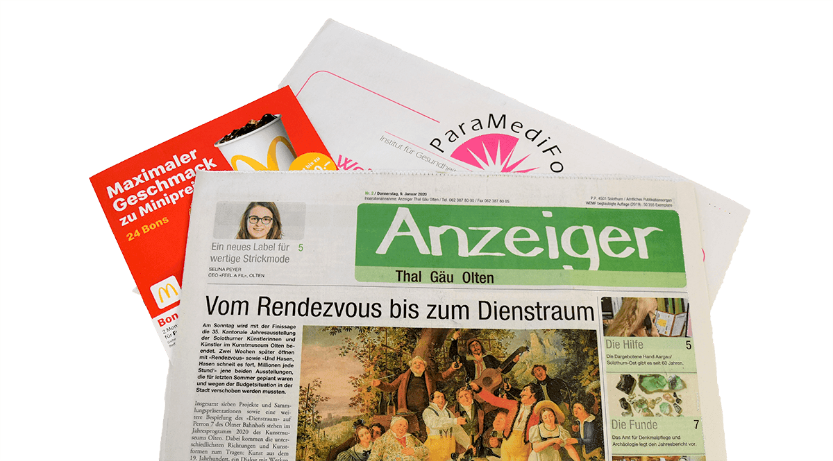 Prospektbeilagen im Anzeiger Thal Gäu Olten