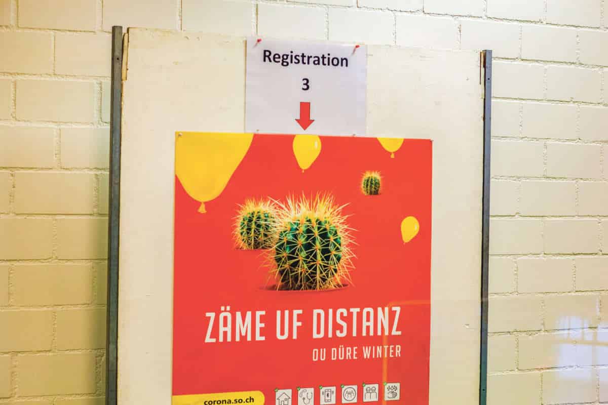 Impfzentrum in der Stadthalle Olten / Anzeiger Thal Gäu Olten