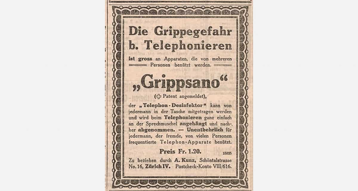 Spanische Grippe / Anzeiger Thal Gäu Olten
