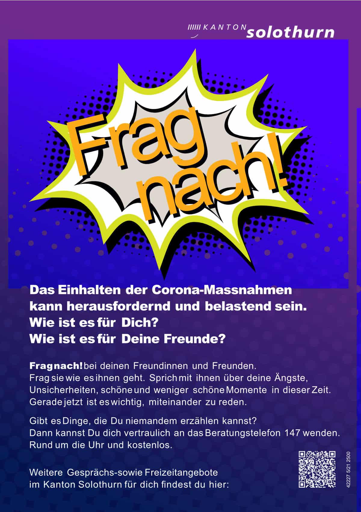 Flyeraktion zum Thema psychische Gesundheit / Anzeiger Thal Gäu Olten