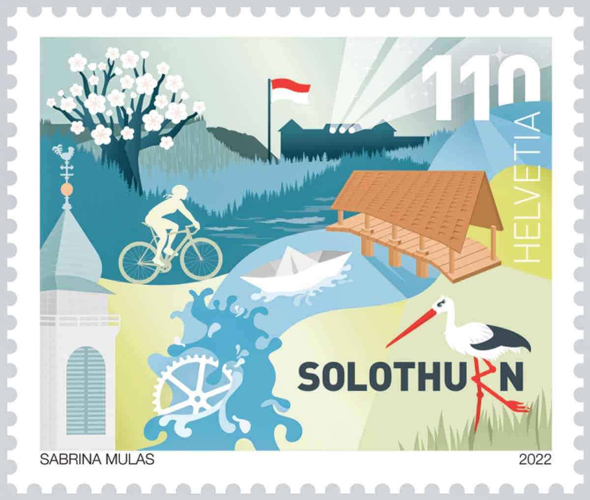 Briefmarkenbogen «Mein Kanton – unsere Schweiz» / Anzeiger Thal Gäu Olten