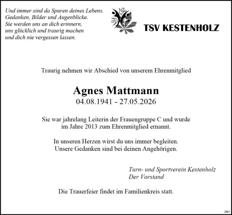 Agnes Mattmann 1941 Todesanzeige / Anzeiger Thal Gäu Olten